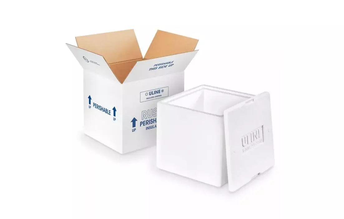 insulation/13 x 13 x 12 1⁄2" Insulated Foam Shipping Kit and Heat Pack-0