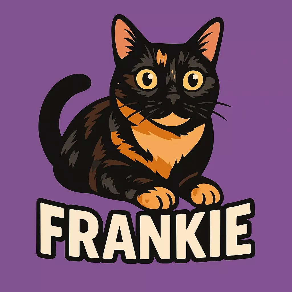 plant/Frankie the cat sticker-0