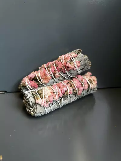 plant/White Sage Smudge Sticks with Flowers 🌸-0-thumbnail