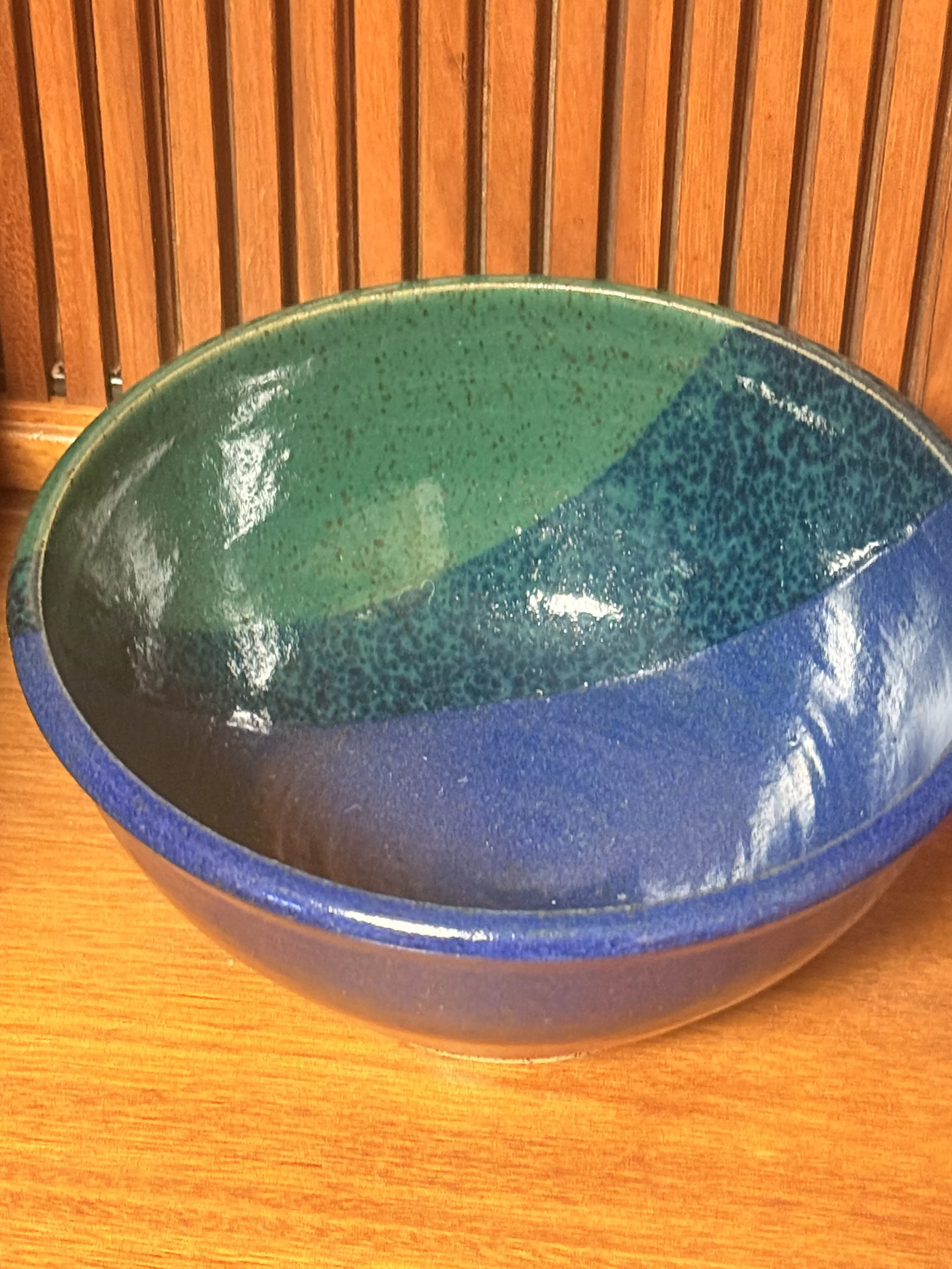 plant/blue green pottery bowl -0