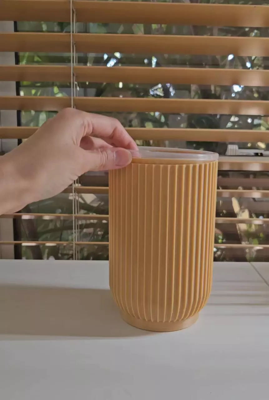 plant/4" Self watering pot - light brown/sand-1