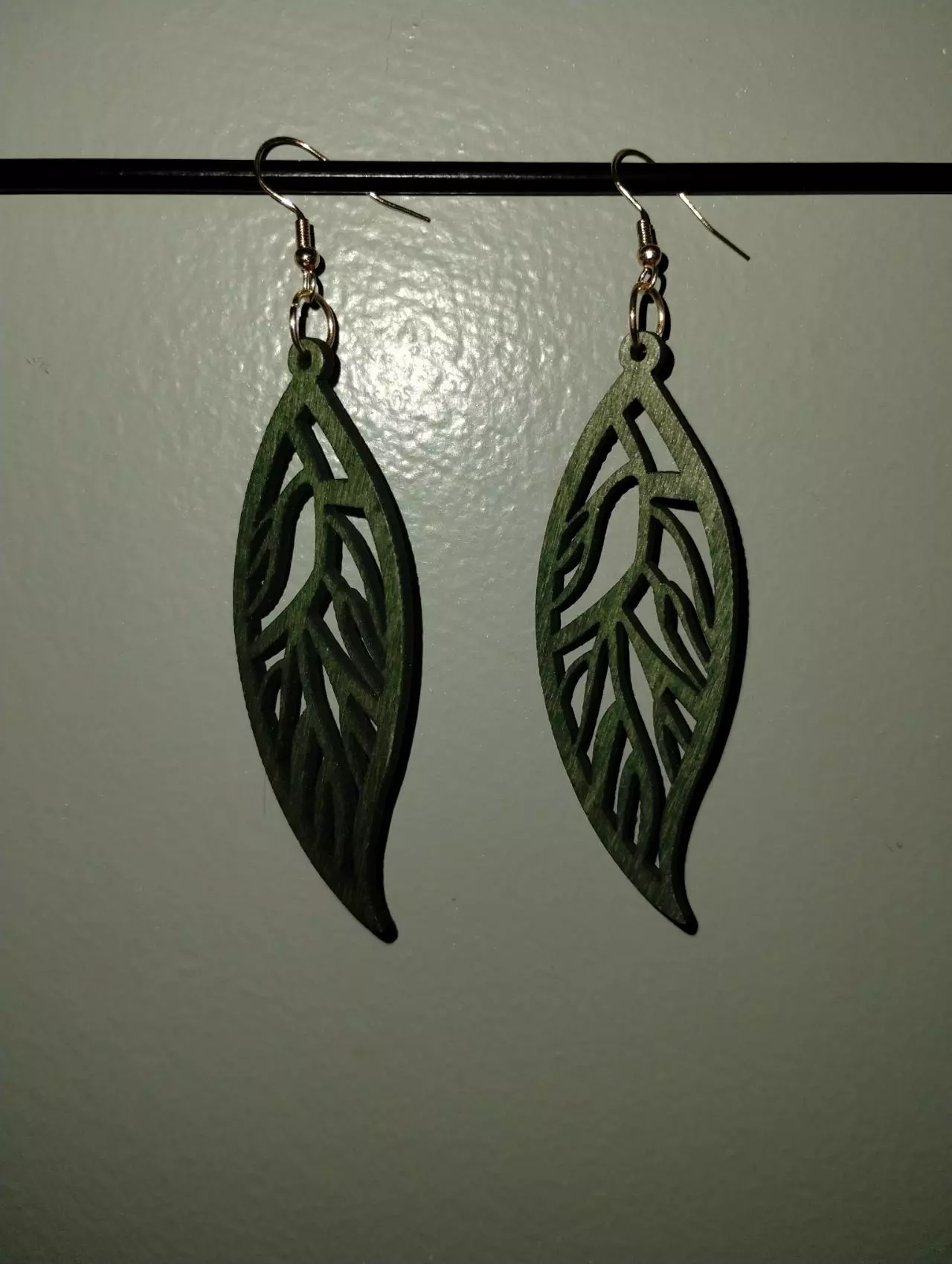 plant/Wooden Bohemian earrings-5
