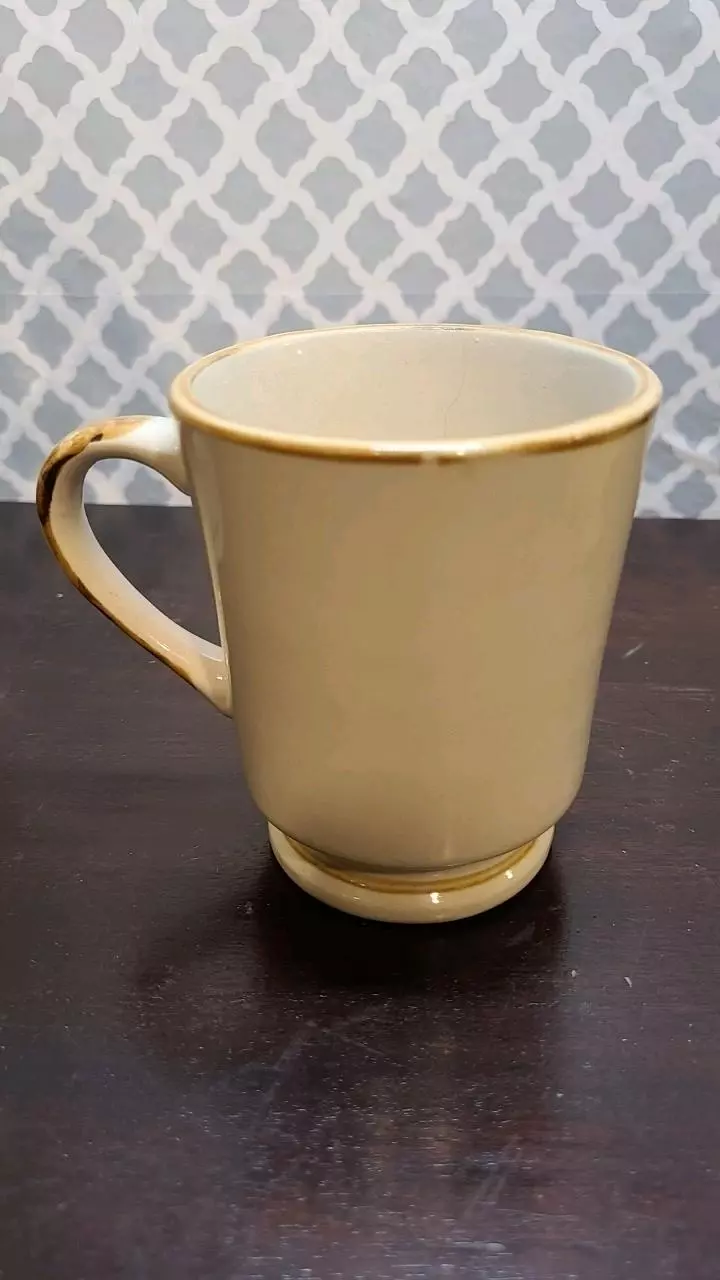 plant/Stoneware Lemon Floral Mug 4" Tall-1
