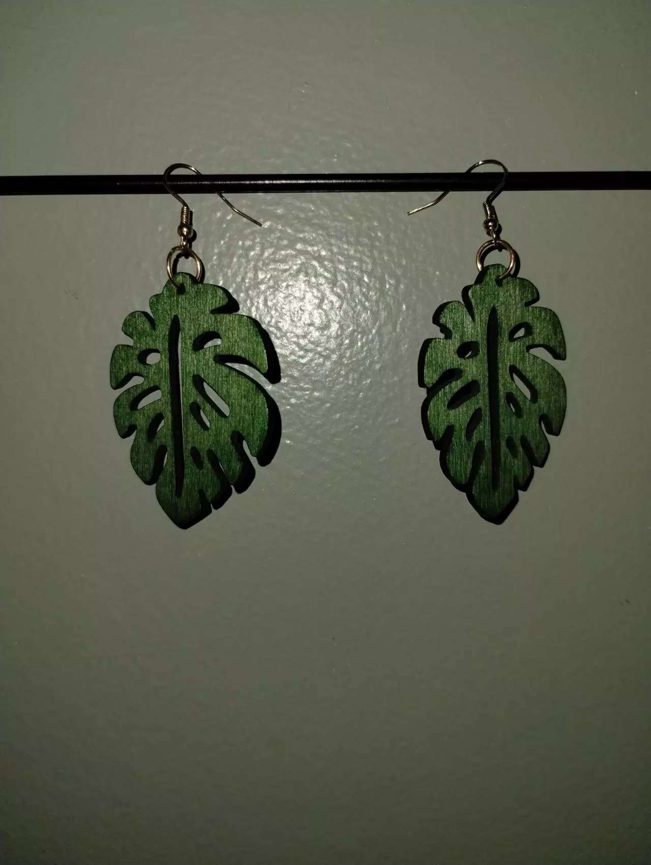 plant/Wooden Bohemian earrings-3