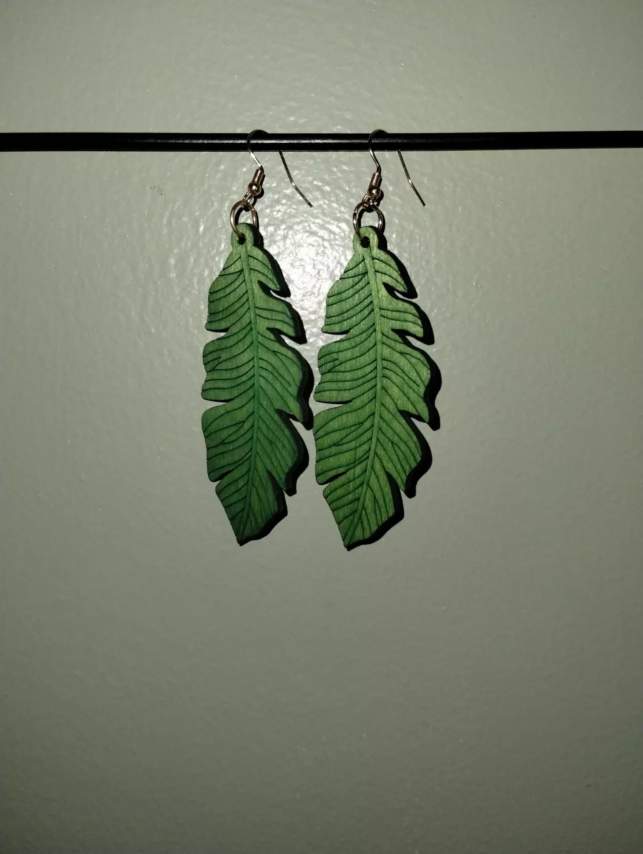 plant/Wooden Bohemian earrings-1