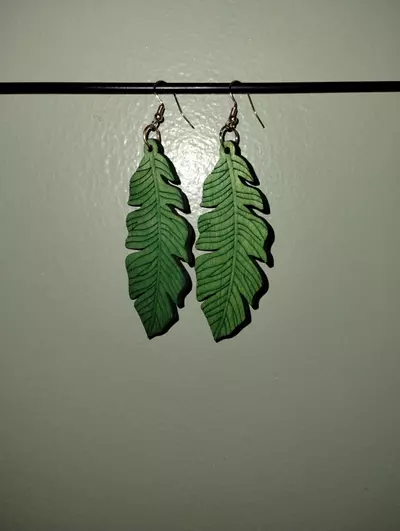 plant/Wooden Bohemian earrings-1-thumbnail