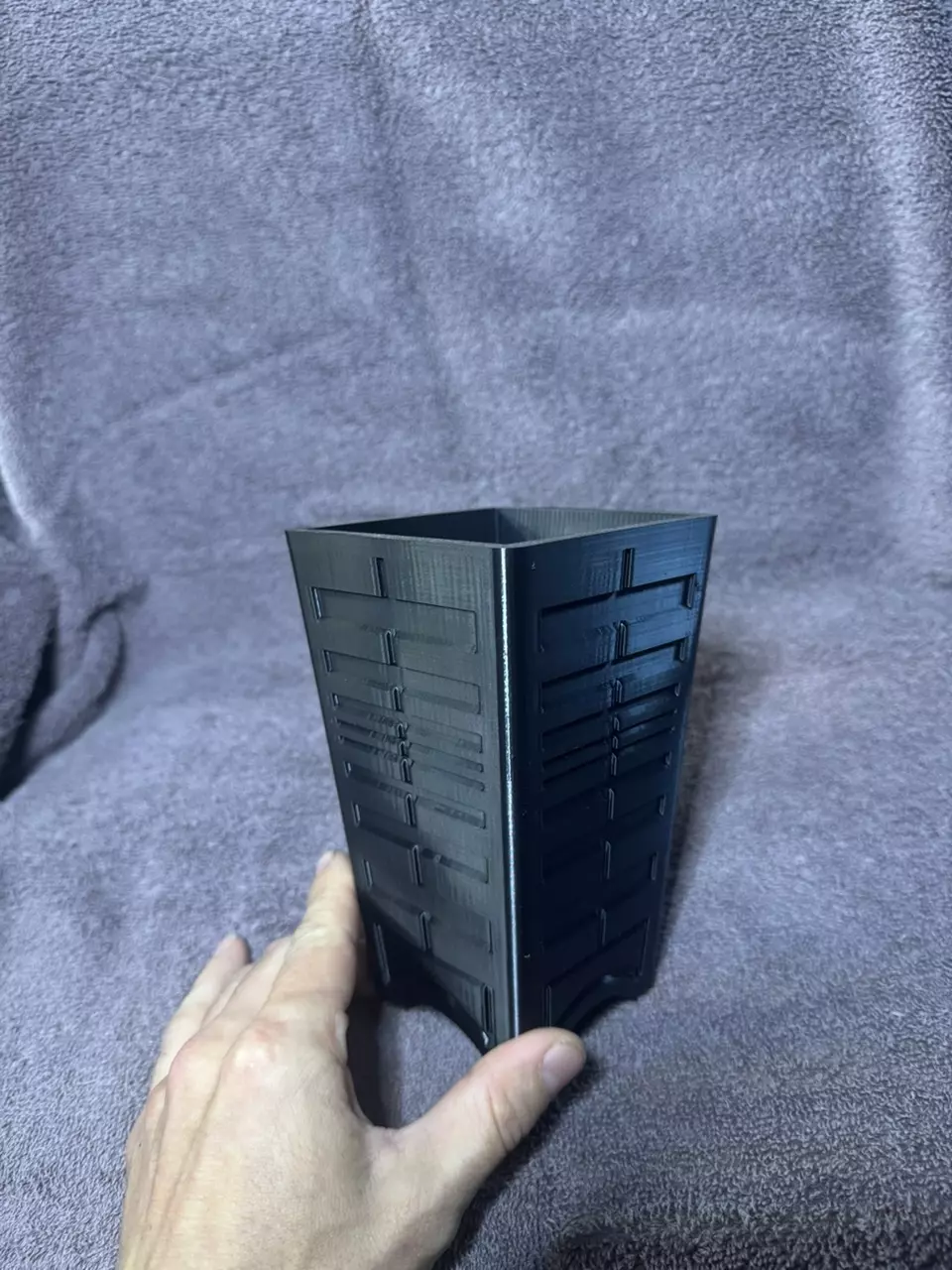 plant/3x3 cascade pot black-1