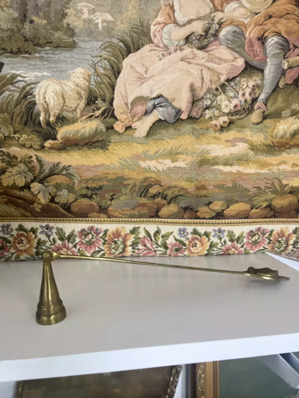 plant/Vintage Brass Equestrian Candle Snuffle-2