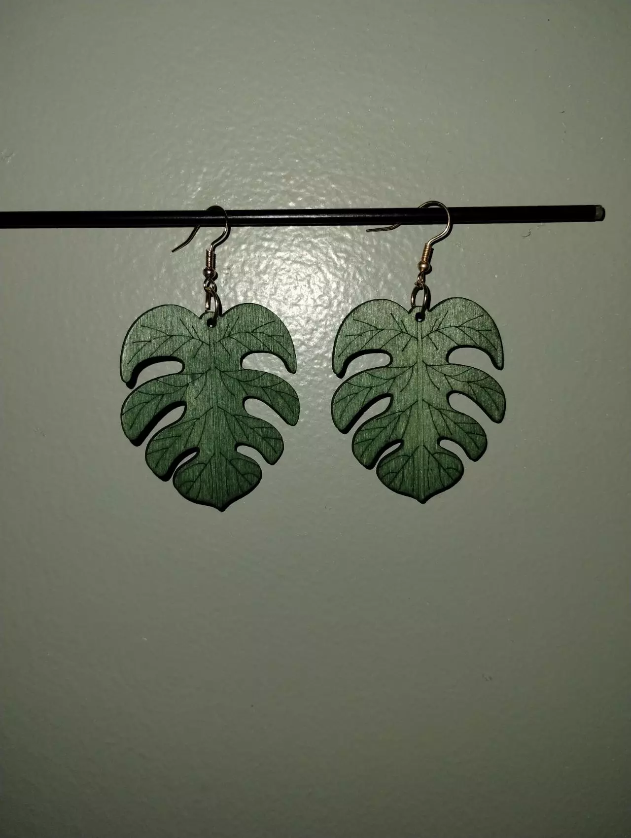 plant/Wooden Bohemian earrings-0
