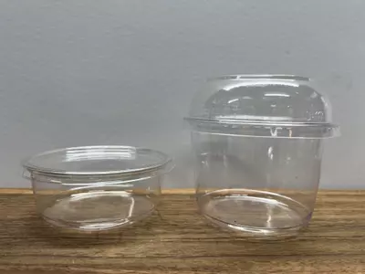 plant/5 Pack - Deli Cups + Lid - Crystal Clear-0-thumbnail