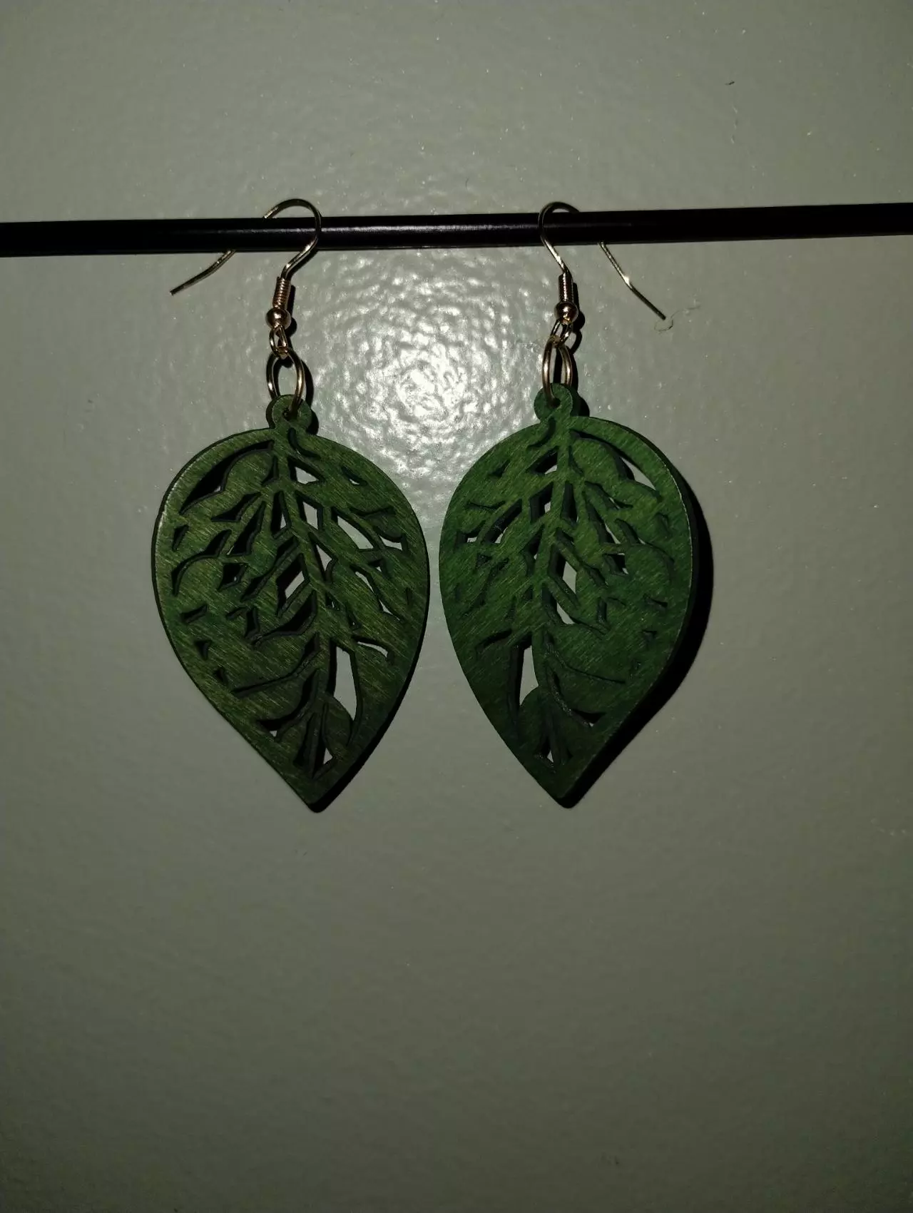 plant/Wooden Bohemian earrings-1