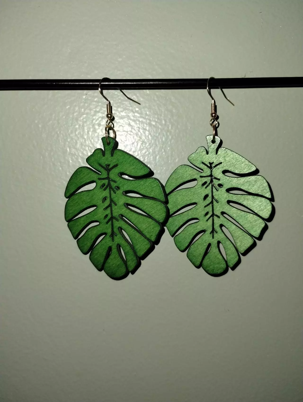 plant/Wooden Bohemian earrings-1