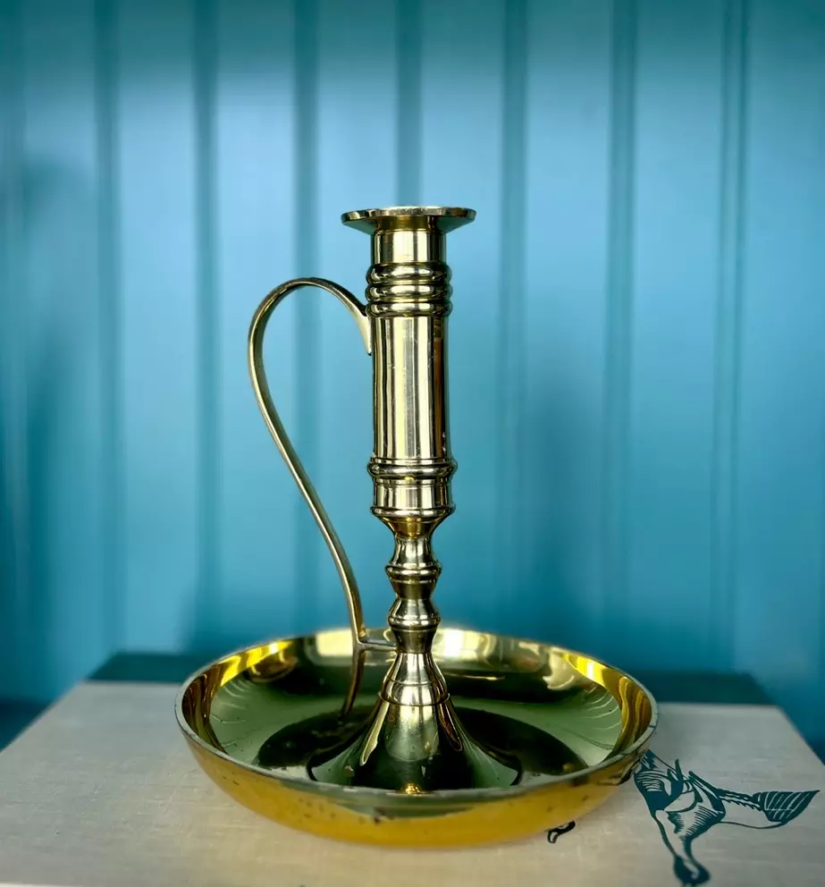 plant/Tall Brass Chamberstick-0