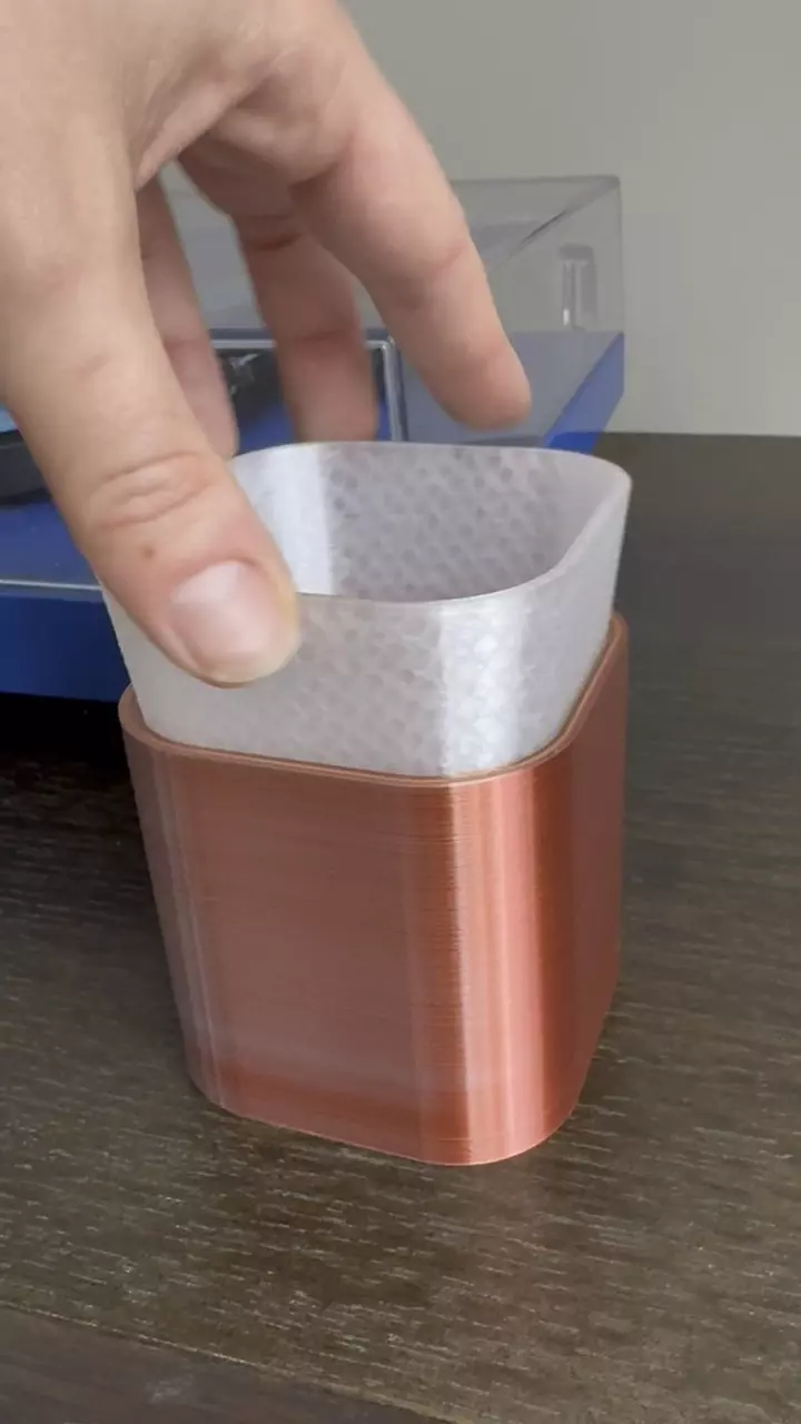 plant/3D Printed Self-Watering Pot 3” Copper/Clear-1