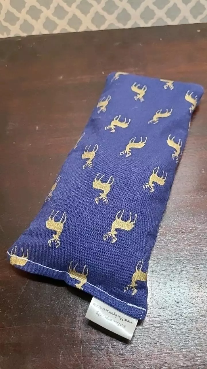 plant/Handmade Small Rice Hot/ Cold Comfort Pack 8"x3.5" (EXACT Item) Gold Deer-1