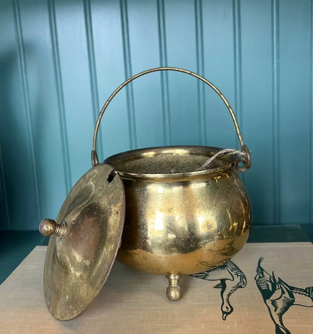 plant/Brass Cauldron / Smudge Pot-1