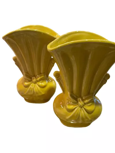 plant/💛 Vintage Shawnee Yellow Bow Vase – $22 Each 💛-0-thumbnail