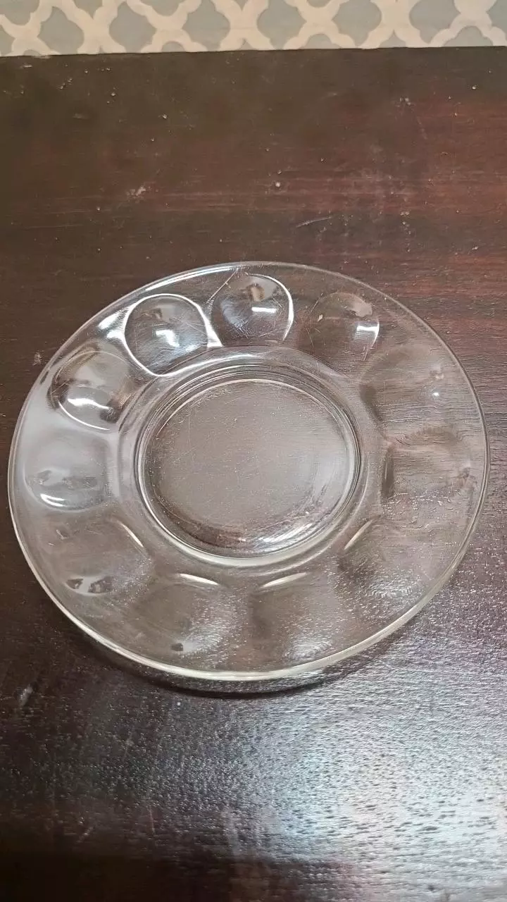 plant/Vintage Arcoroc France Glass 4.5" Saucer-0