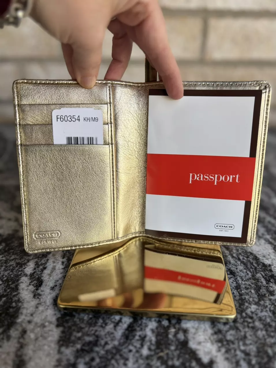 plant/662. COACH NWT Passport Holder-1