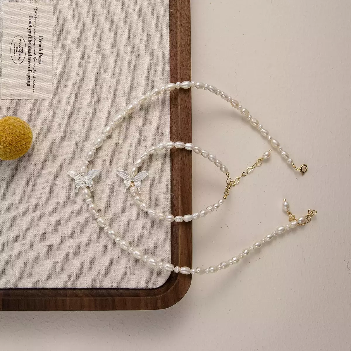 plant/Butterfly necklace and bracelet to choose no pearls including-0