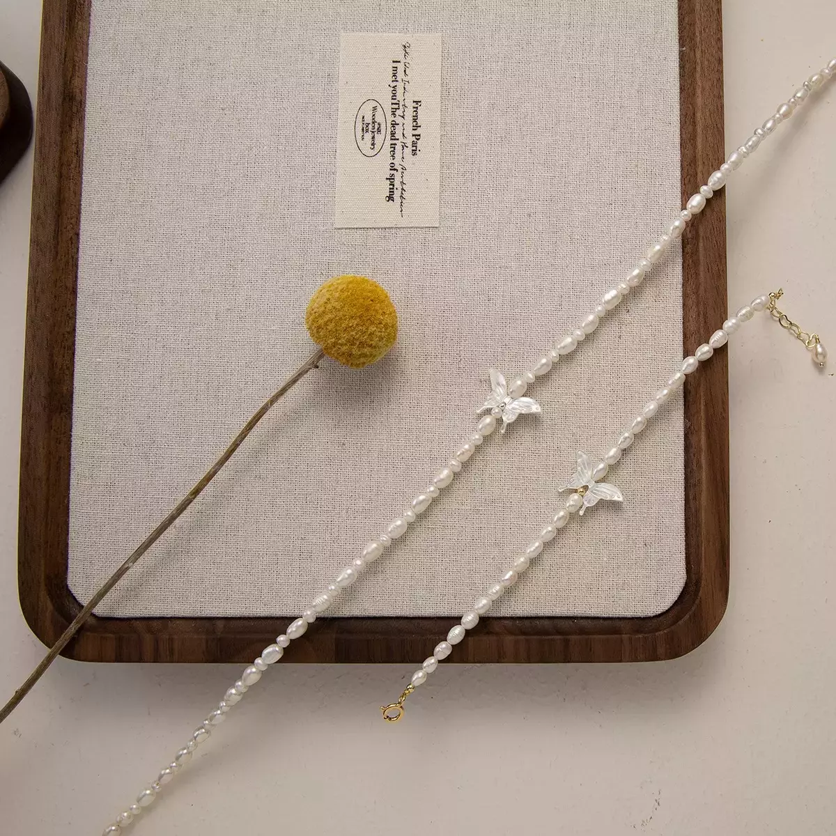 plant/Butterfly necklace and bracelet to choose no pearls including-1