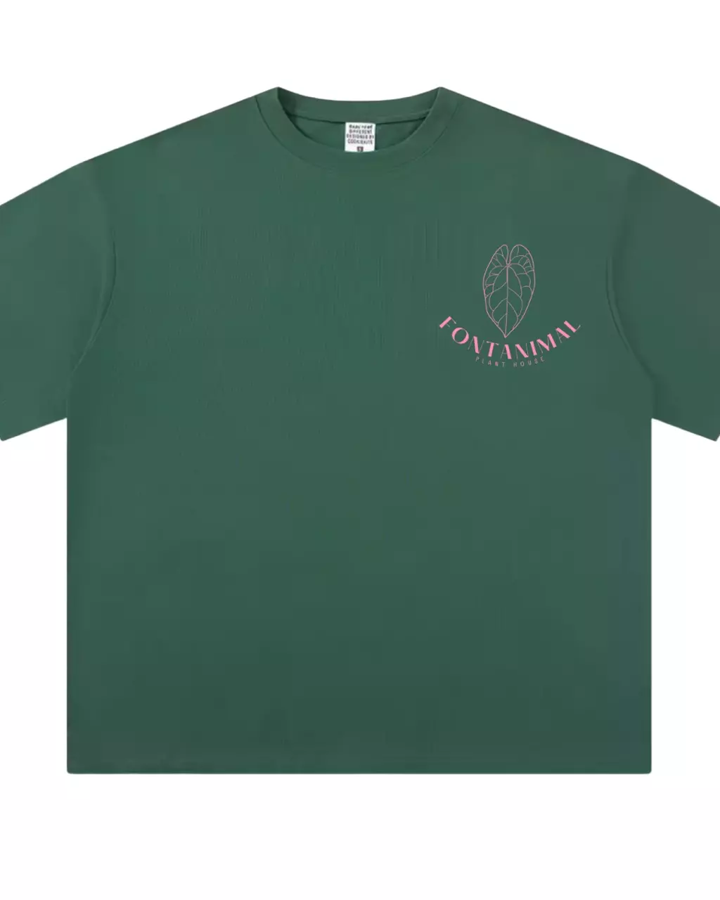 free_shipping/GREEN/PINK LOGO TEE (SM)-0