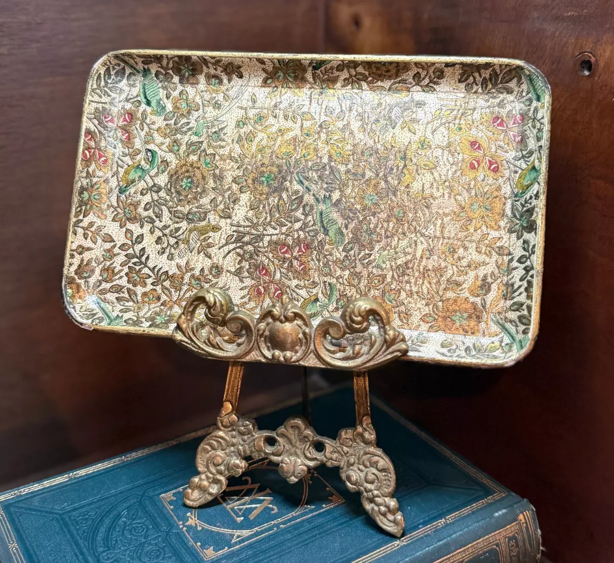 plant/Paper Mache Decoupage Tray -0