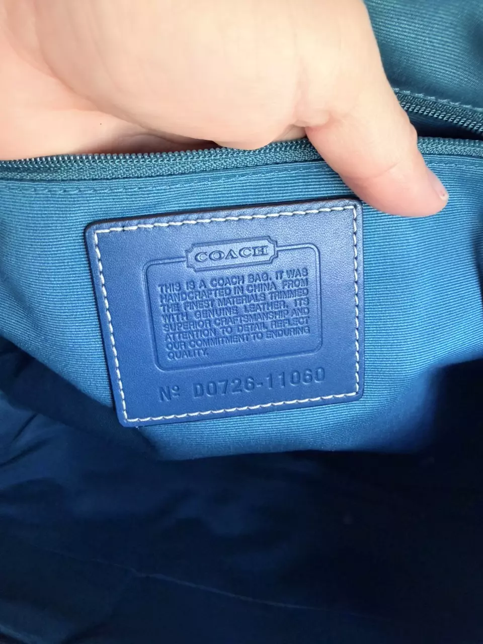 plant/592. Coach teal Hampton turnlock shoulder bag-3