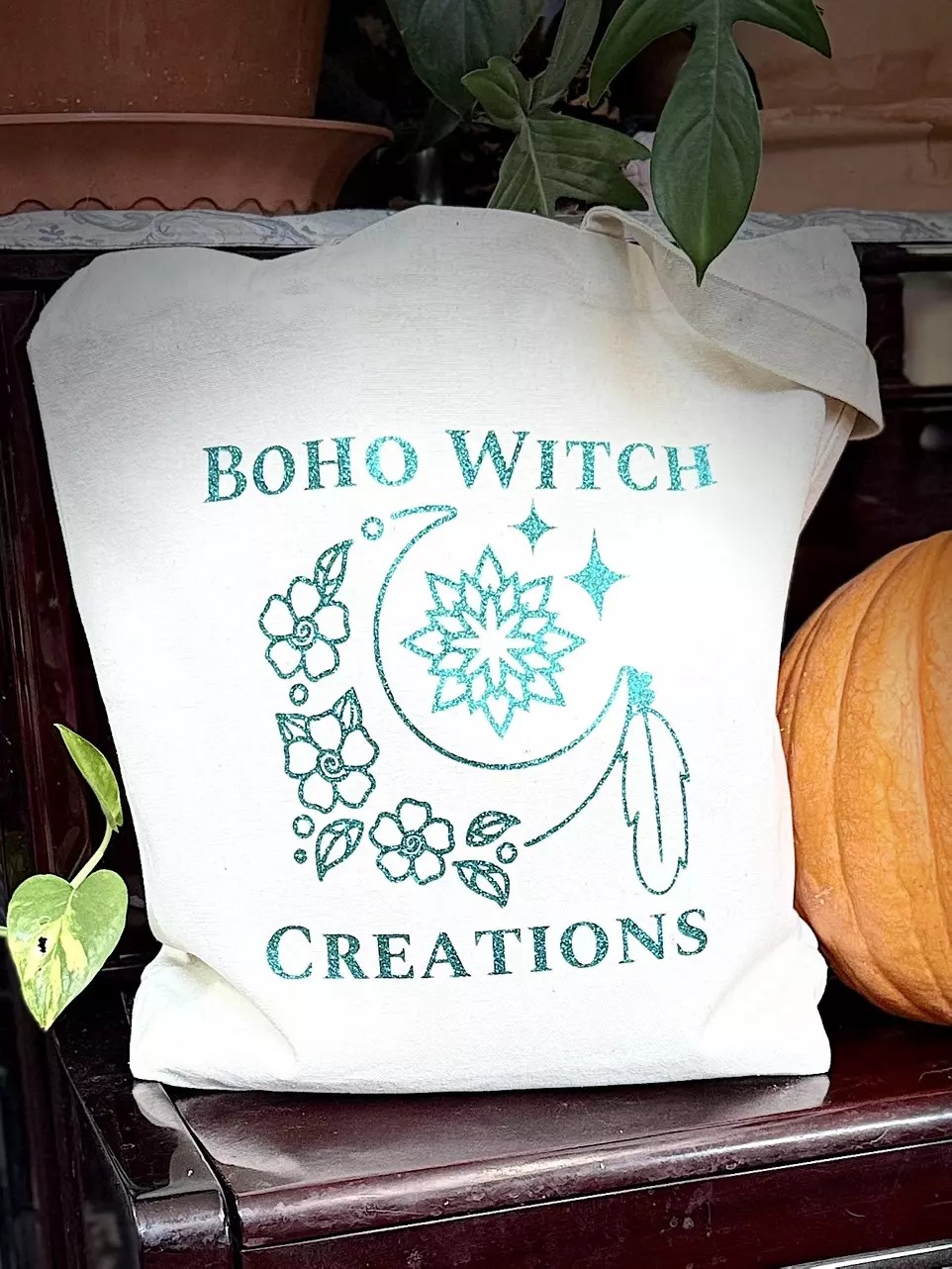 plant/Logo canvas tote bag-0
