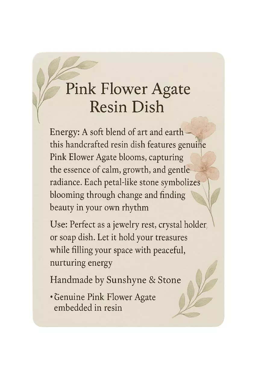 plant/Pink Flower Agate Dish-1