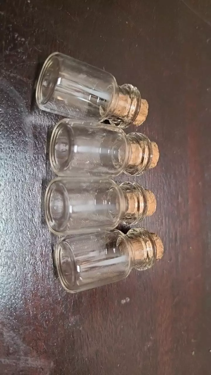 plant/NEW Set of 4 Tiny Glass Vials-1