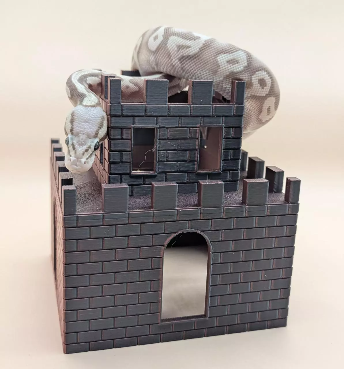 plant/Cute Castle hide for reptile enclosures. Ball pythons, hognoses, geckos, etc-1