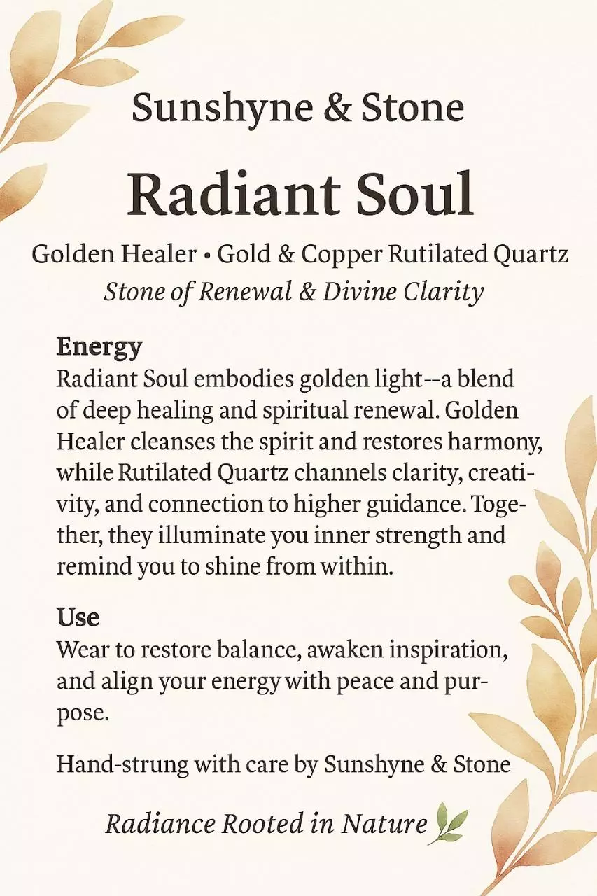 plant/Radiant Soul Crystal Bracelet 7.5"-2