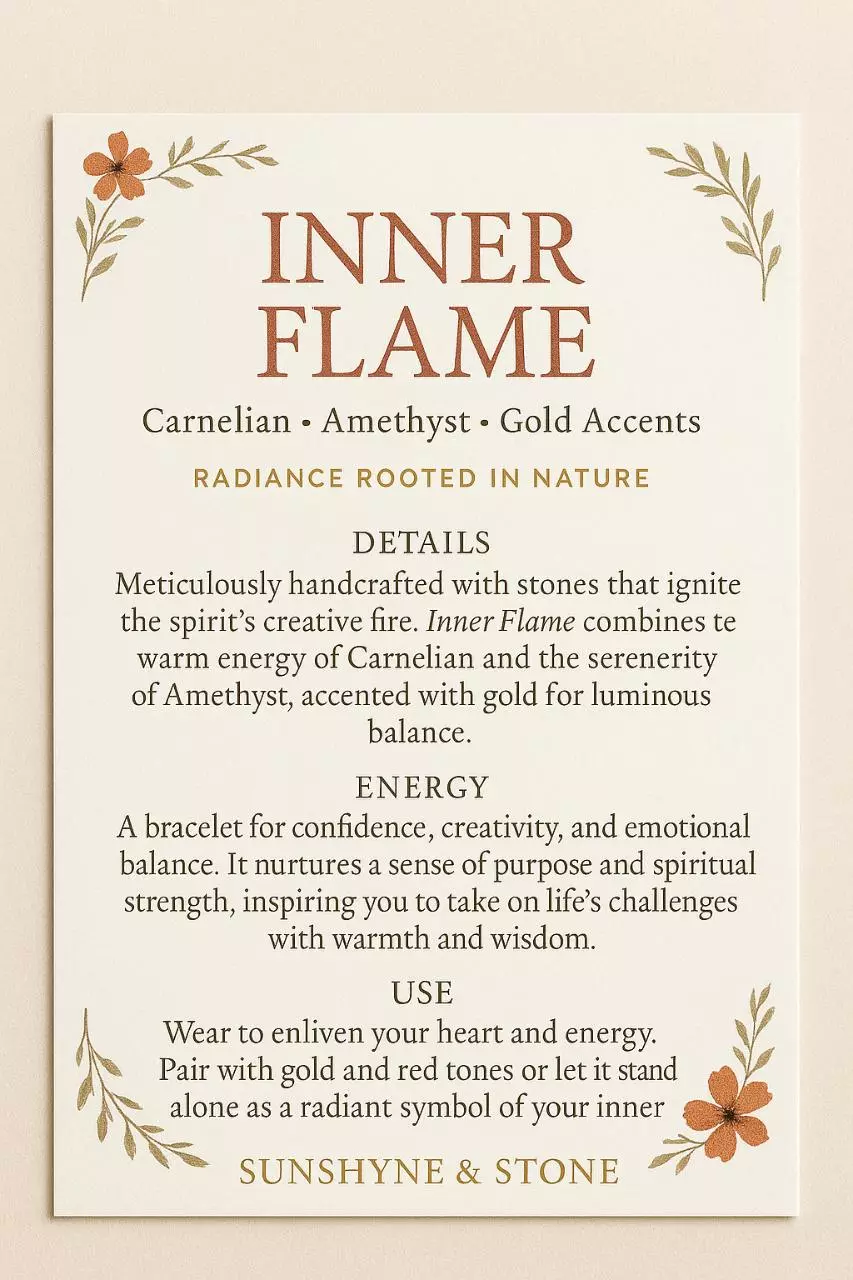 plant/Inner Flame Crystal Bracelet Set-3