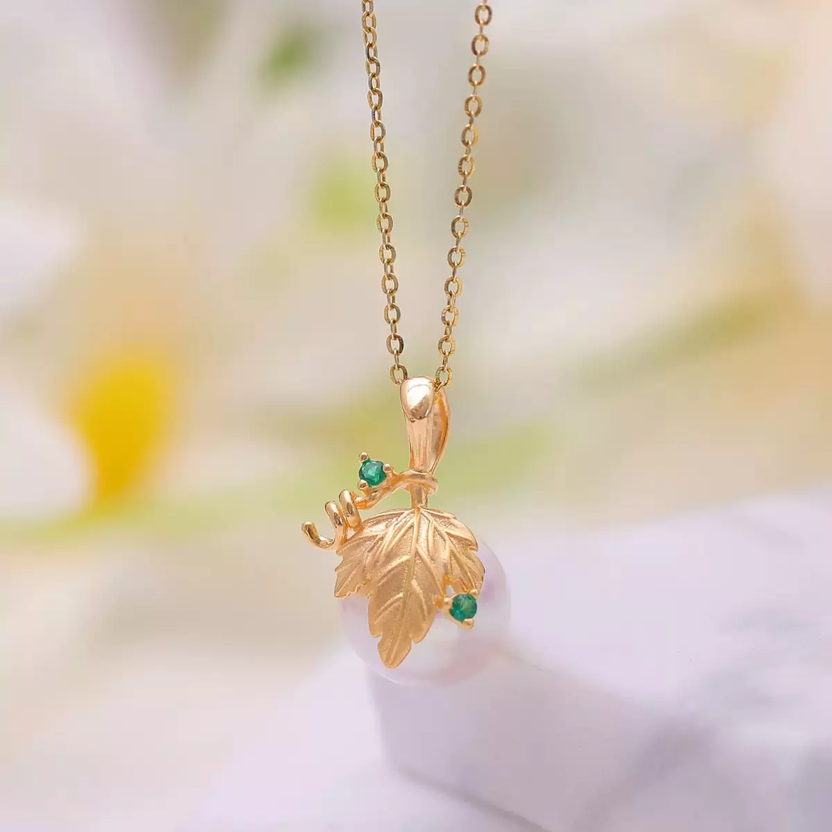 plant/S925 leaf pendant no pearl including-3