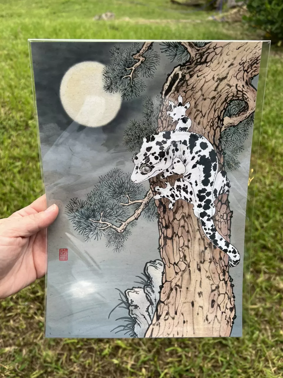 plant/Dalmatian Print 15x10-0