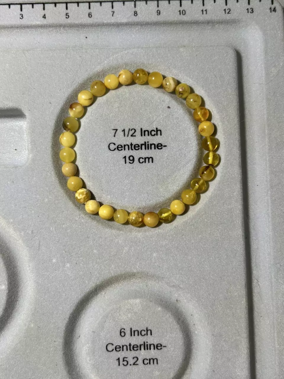 plant/Amber Stretch Bracelet - large wrist-1