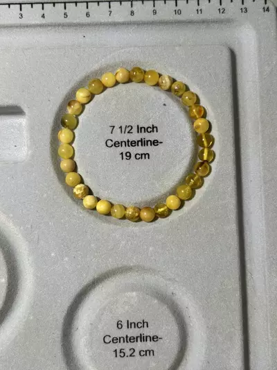 plant/Amber Stretch Bracelet - large wrist-1-thumbnail