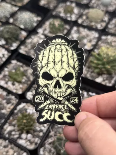 plant/Embrace the Succ Glow-in-the-dark sticker-0-thumbnail