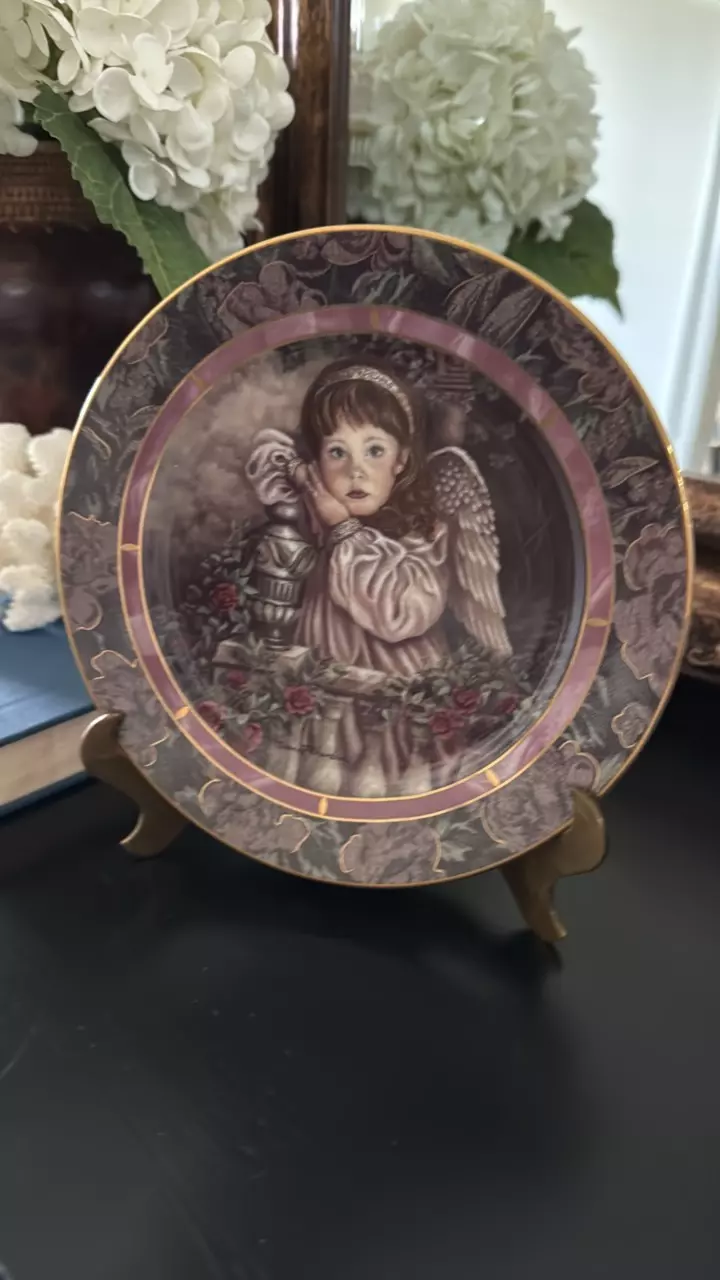 plant/“Hope” Collector Plate by Donna Richardson – 1993 Bradford Exchange-0