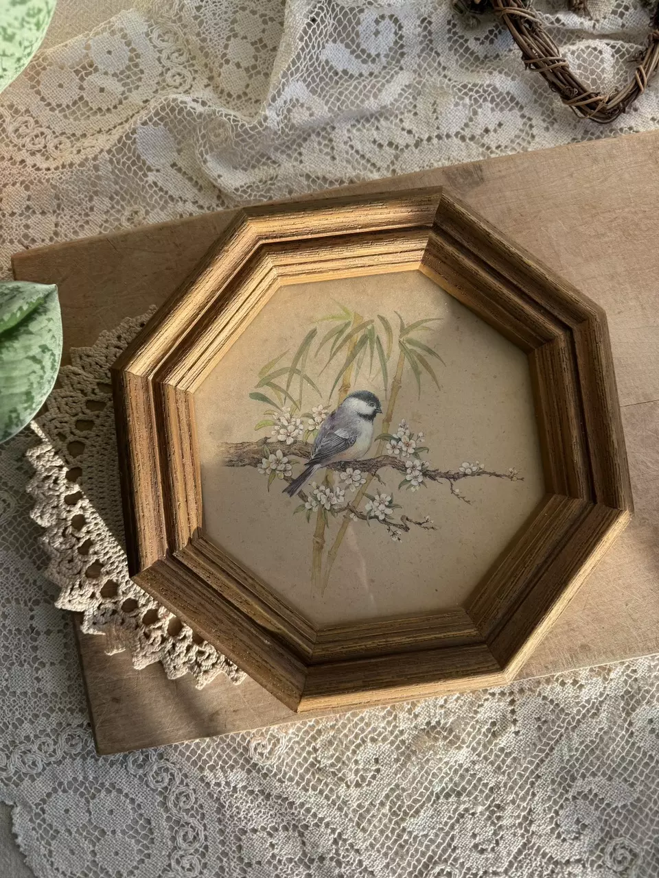 plant/Framed chickadee print-0