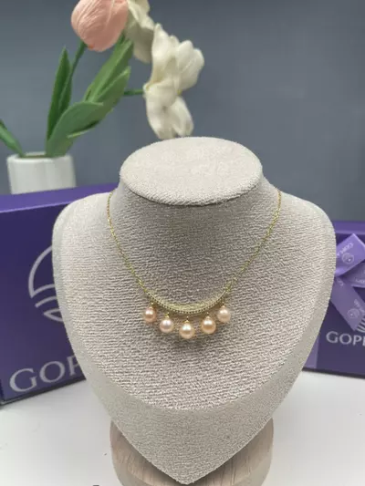 free_shipping/Fresh water pearl necklace smile necklace-0-thumbnail