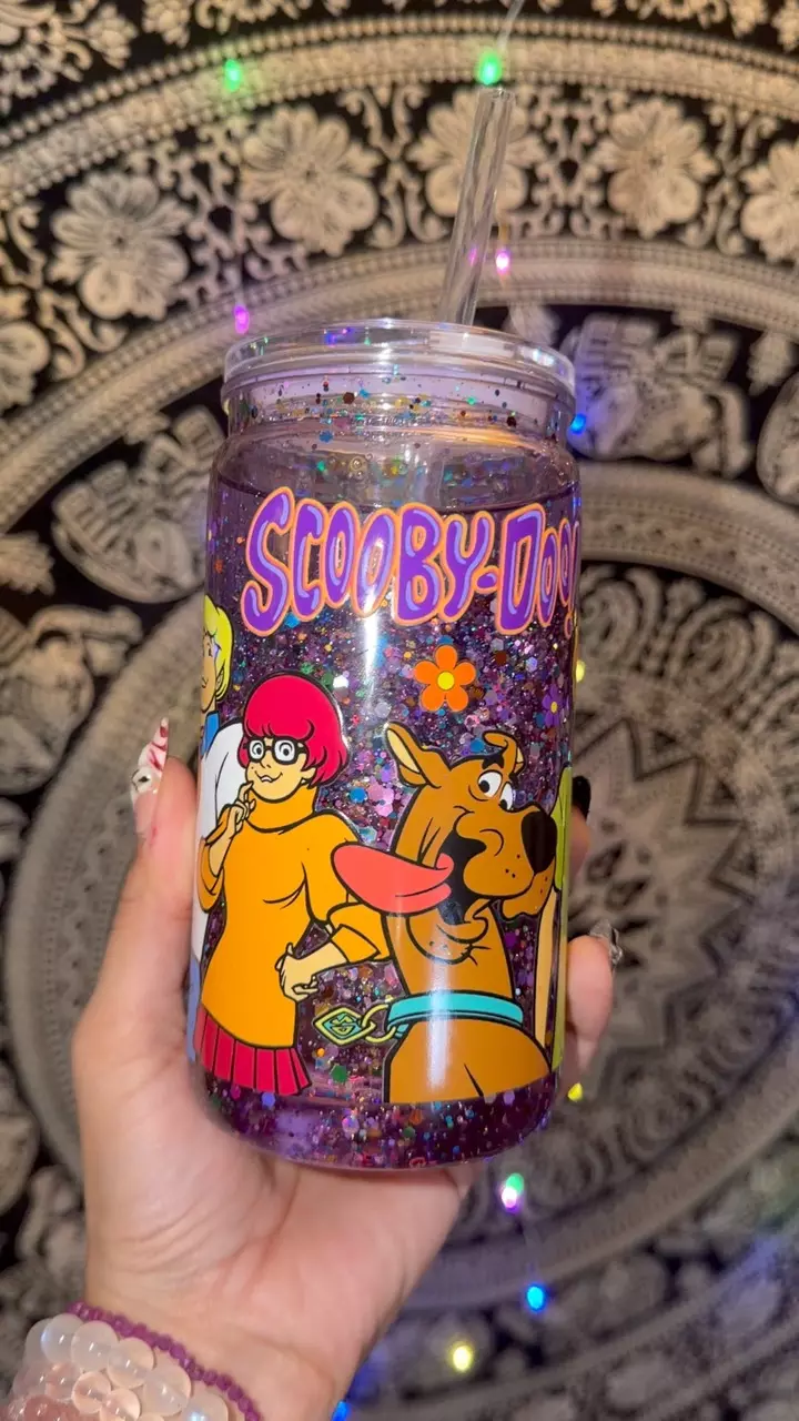 plant/16 oz Scooby Doo snowglobe tumbler-0