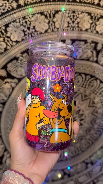 plant/16 oz Scooby Doo snowglobe tumbler-0-thumbnail