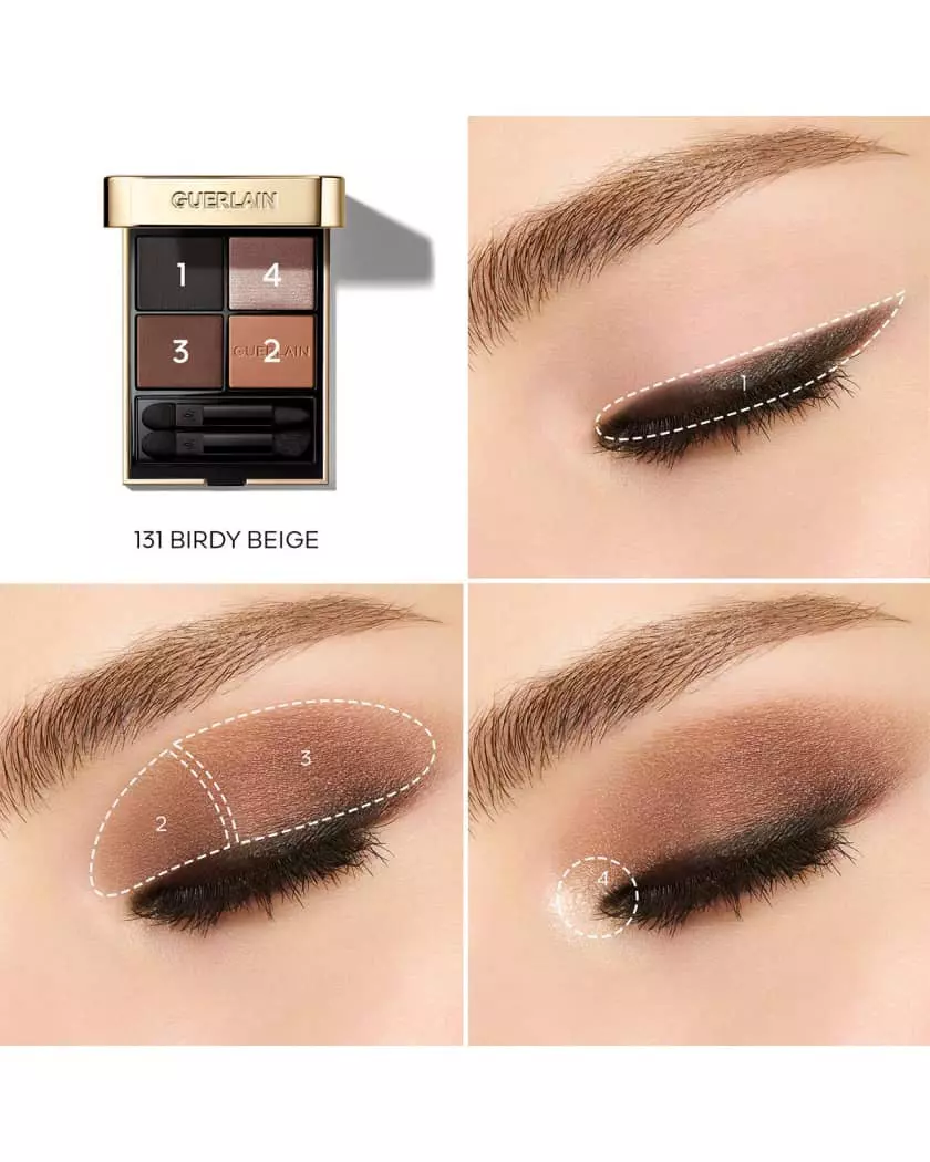 plant/Guerlain Limited Edition Ombres G Eyeshadow Quad - 131 Birdy Beige NIB-1