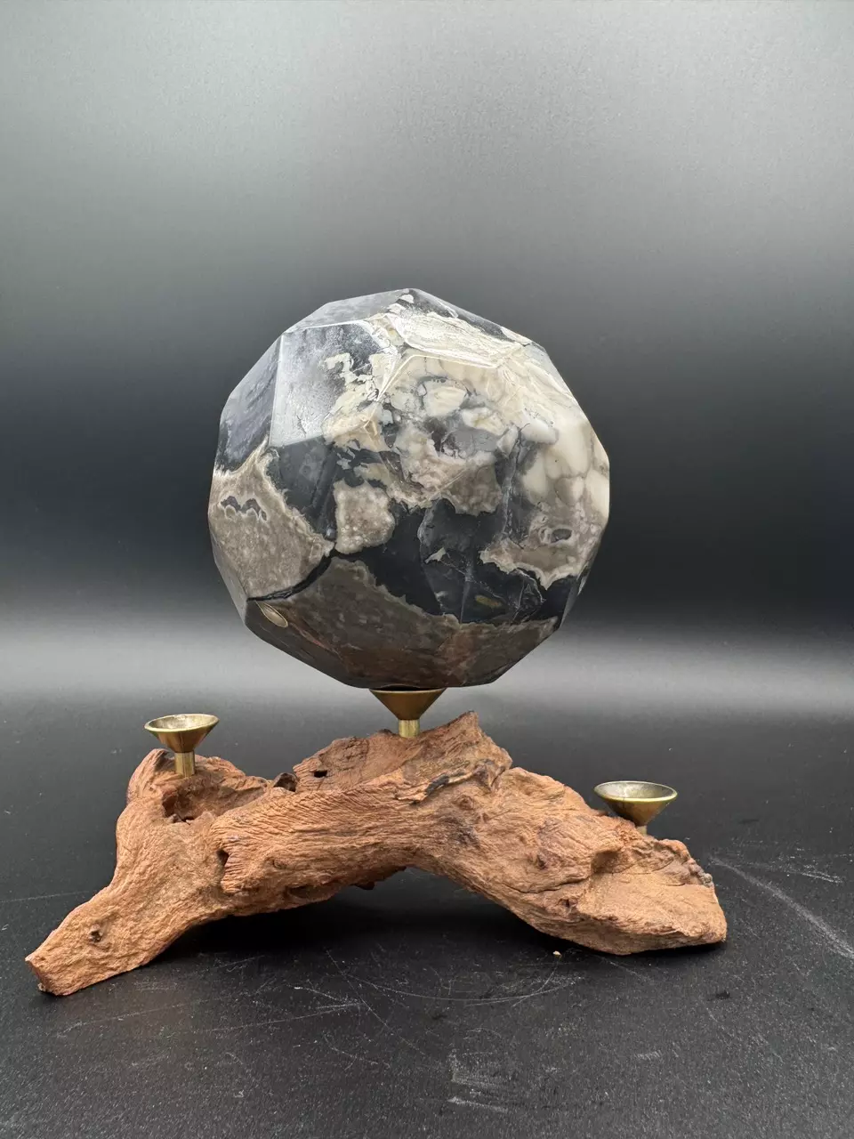 plant/Volcano Agate Sphere-0