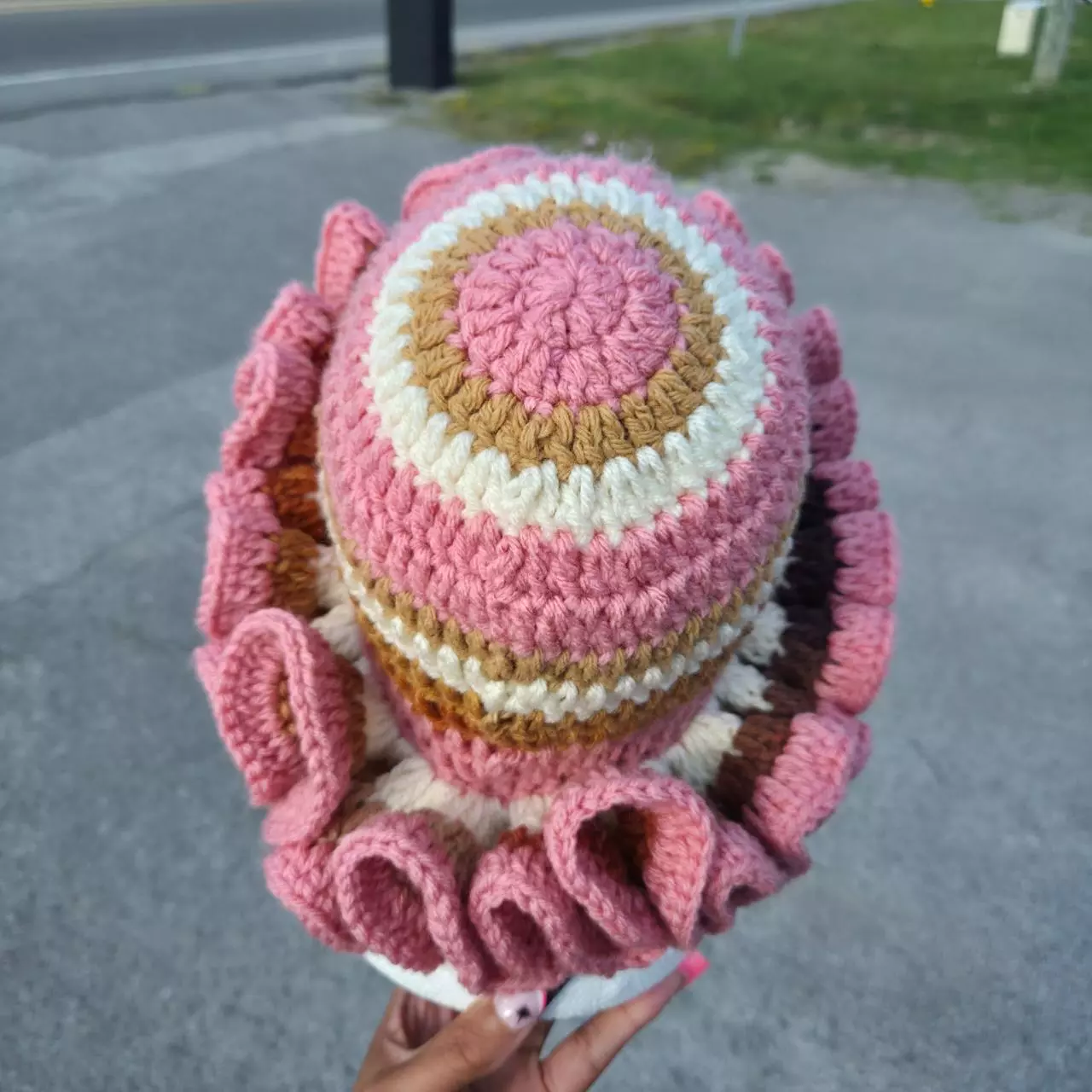 plant/Neapolitan Bloom Crochet Ruffled Hat - Slay’d Studio-2