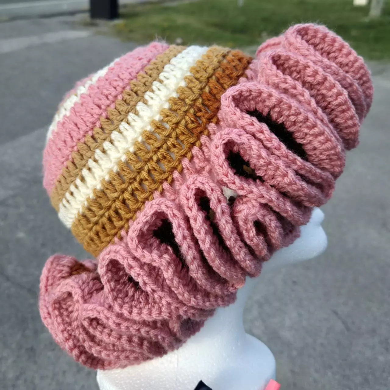 plant/Neapolitan Bloom Crochet Ruffled Hat - Slay’d Studio-0