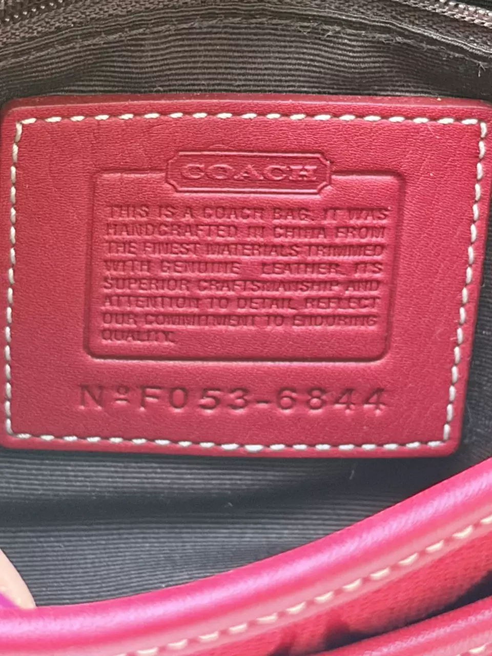 plant/595. Vintage Coach mini field bag in red-3