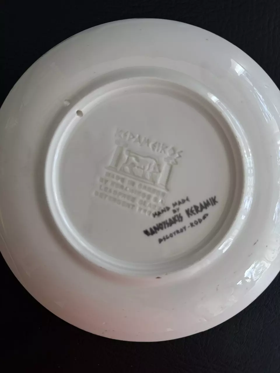 plant/Facing Rams Manousakis Keramik Plate-2